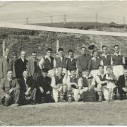 BLUES: Minehead pictured after beating South Molton in the North Devon Charity Cup final at Ilfracombe, on May 8, 1948 (pic: Nelson Horton)