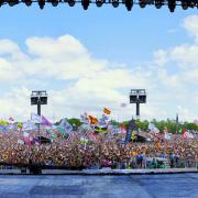 VIEW FROM THE PYRAMID STAGE: At the Glastonbury Festival