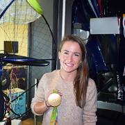 DEFENDING CHAMPION: Maddie Hinch back at King's College with her gold medal from Rio 2016