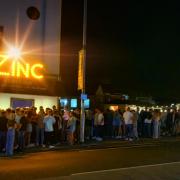 LONG WAIT: Outside the Zinc nightclub, in Taunton
