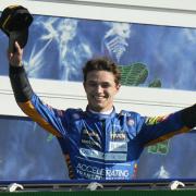 ITALIAN JOB: Lando Norris celebrates his second-place finish at Monza's 'Temple of Speed' (Image: Lars Baron, PA Images)