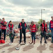 BBC's new comedy series The Outlaws will begin airing on Monday night, with Stephen Merchant directing, writing and starring (James Pardon/BBC/Big Talk/Four Eyes)
