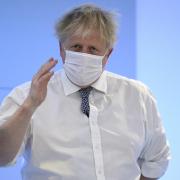 PM: Boris Johnson visited the Rutherford Diagnostic Centre in Taunton yesterday (Image: Andrew Matthews, PA Wire)