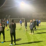 Minehead coach Avril Cook running a session