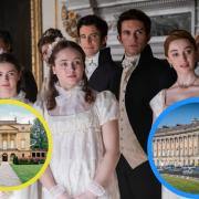 (Background) Bridgerton family. (Liam Daniel/Netflix)
(Left circle) Holbourne Museum(Tripadvisor)
(Right circle) Royal Crescent (Tripadvisor)