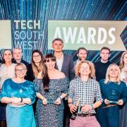 The line-up of winners at the Tech South West Awards 2021. Picture: Tech South West