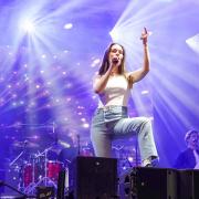 Sigrid (pictured during her performance at Radio 1's Big Weekend) brought her growing collection of synth and dance-pop anthems to Glastonbury Festival. Picture: Ian West, PA Wire