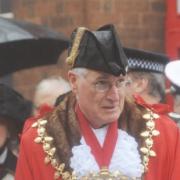 The Mayor of Taunton Deane, Cllr Jefferson Horsley, at yesterday's parade