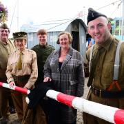 Jeremy Sperring, Fran Read, Lewis Mossman, Nicky Mossman and Martin Reeves dressed up for the Watchet 1940s Home Front. Picture: Steve Richardson