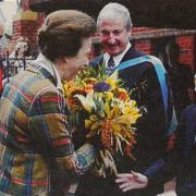 Princess Anne visited Wellington School to open its sports centre in September 2002. Picture: Geoff Hall, County Gazette