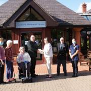 Sandra Howsley, with two residents of Dunkirk Memorial Home, RBL Wellington branch chairman Bob Trickey presenting the cheque to a home resident, RBL Wellington branch treasurer Gary James and Dunkirk senior nurse Jess Fletcher. Picture: Supplied