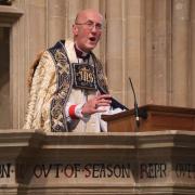 The Bishop preaching from the pulpit. Picture: Jason-Bryant