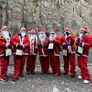 People dressed as Father Christmas descended on Cheddar Gorge last weekend.