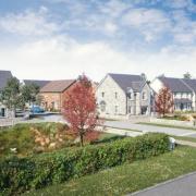 An artist's impression of 139 new homes in Watchet, seen from Doniford Road.