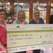 South West hospice receives £2,500 donation from local housebuilder. Image Credits: (CHSW)