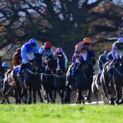 Horses race around the Taunton track. Picture: PPAUK