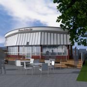 An artist's impression of the reopened Blenheim Gardens Café in Minehead.