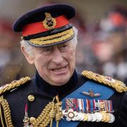 King Charles III the 200th Sovereign's Parade at the Royal Military Academy Sandhurst (RMAS) in Camberley.