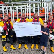 Jenson Phippen raised £500 by walking and cycling for RNLI Minehead.