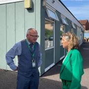 Rebecca Pow meets trust chief executive Ian Robinson