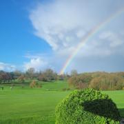 Rainbow at the 17th hole last week.