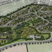 Artist's impression of the 230 homes on the site.