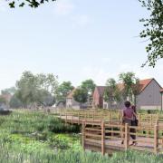 Artist's impression of the new homes.