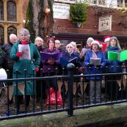 The choir entertained residents, shoppers, pub goers and residents of Netherclay Nursing Home