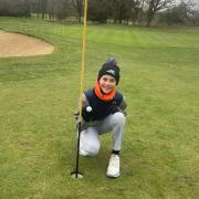 Seb Childs after his hole in one
