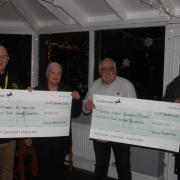 The group presented two cheques of £400 each to Dorset and Somerset Air Ambulance and The British Heart Foundation
