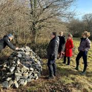 Tamara Finkelstein's visit was an opportunity to display the efforts towards preserving the nationally important Mendip Hills Landscape