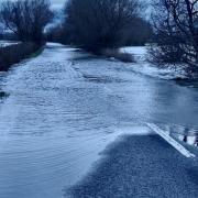 The A361 in Burrowbridge closed last month due to floods.