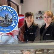 Shop owners Sian Hughes (right) and Lily Cooper
