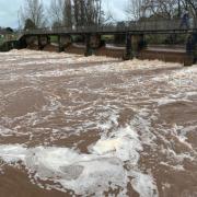 A photo of the River Tone in Taunton during the recent heavy downpour that hit Somerset