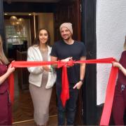 Peter and Emily Andre were in Taunton to open the new dental practice and aesthetics clinic in Castle Green.