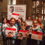 Pupils at the Somerset Anne Frank Youth Awards.