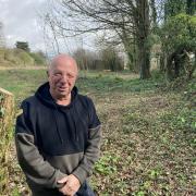 Tony Greenaway near the proposed cycle route
