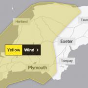 A map from the Met Office showing the area covered by the weather warning