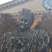 The Knife Angel sculpture, in Taunton.