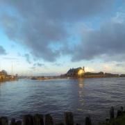 Porlock Weir seen during high tide.