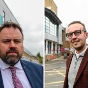 Chris Loder MP (left) and Cllr Adam Dance have expressed concerns about the proposed closure of the hyper-acute stroke unit at Yeovil Hospital.