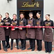 The Lindt store team at Clarks Village