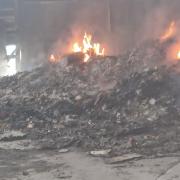 A fire at Taunton Recycling Centre still ablaze days after the initial fire broke out.