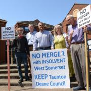 PROTEST: Taunton Deane Liberal Democrats are opposing the merger