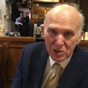 CAMPAIGN: Sir Vince Cable, Leader Of The Liberal Democrats, At The Quicksilver Mail In Yeovil. CREDIT: Daniel Mumby