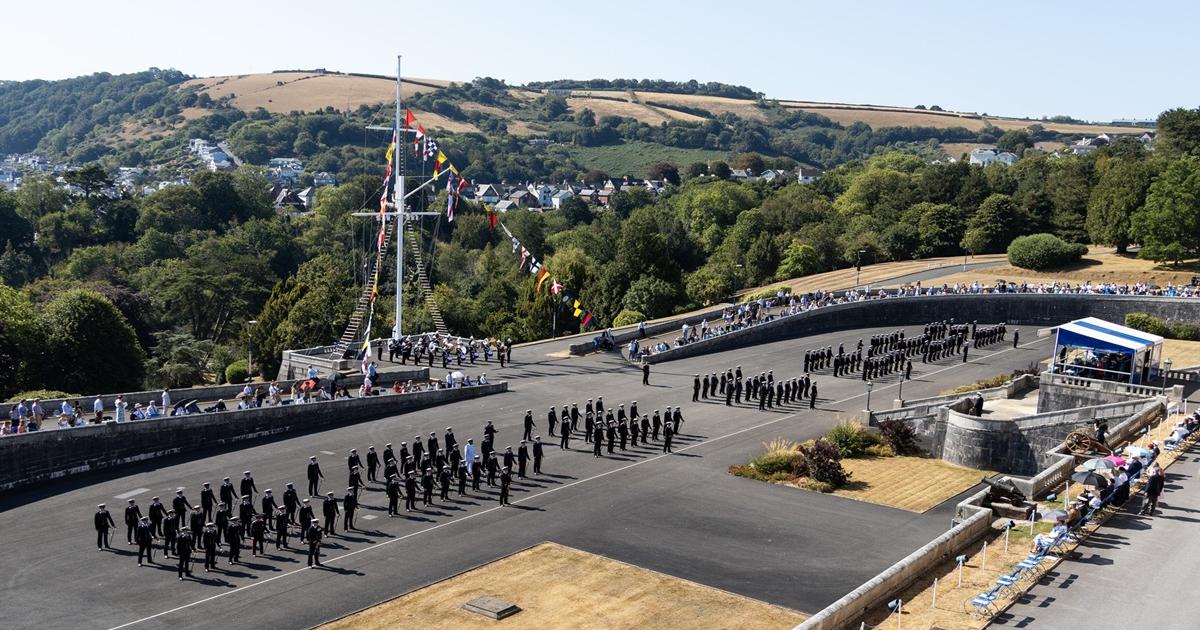 RNAS Yeovilton helicopter flypast marks passing out at naval college