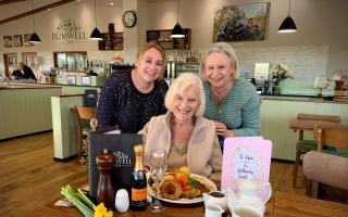 In the (Centre) Grandmother, Sue Govier, (right) daughter, Jackie Morgan and (left) granddaughter Joanne Patten enjoying a Sunday lunch at Rumwell Farm Shop.