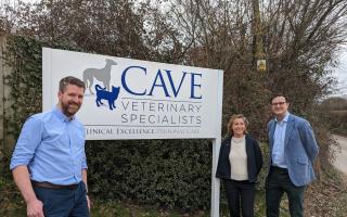 Left to right: Stuart Ford-Fennah, operations manager at Cave, Taunton Deane MP Rebecca Pow and William Blomefield, UK public affairs director, Mars UK.