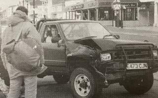 Jeremy Clarkson was in Burnham on October 8, 2003 to ‘test a car to the point of destruction’.