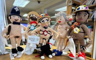 Knitted dolls on display at The Hive in Shepton Mallet have caused a stir among locals.